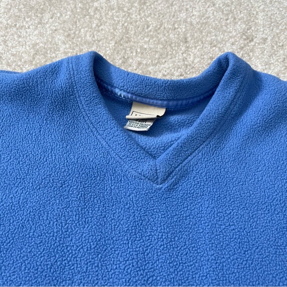 L.L. Bean Polartec V-Neck Pullover Fleece Womens S Regular Stretch Blue - Picture 6 of 8